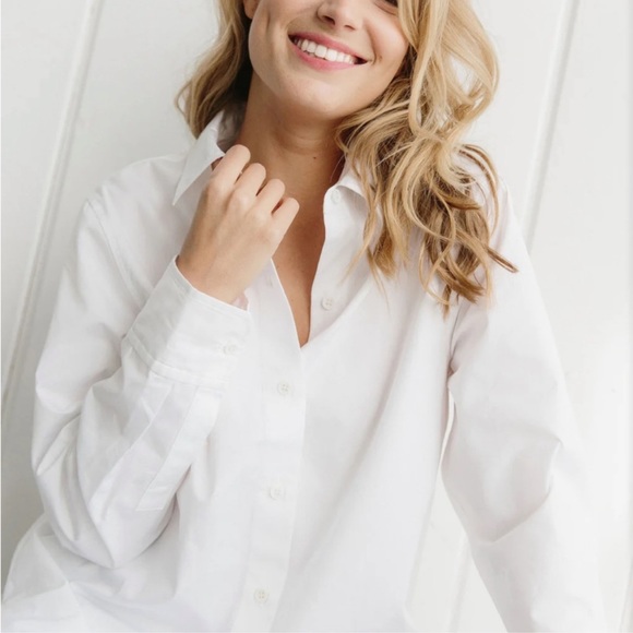 Jenni Kayne Classic Shirt White Button Down in White | SZ S - Picture 17 of 17